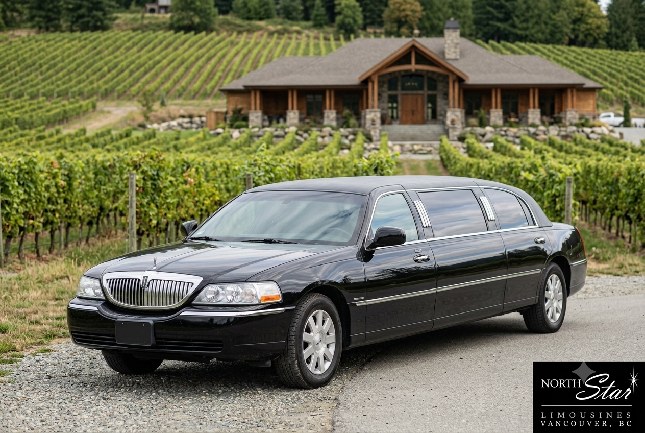Wine Tour Limo Vancouver at a scenic winery