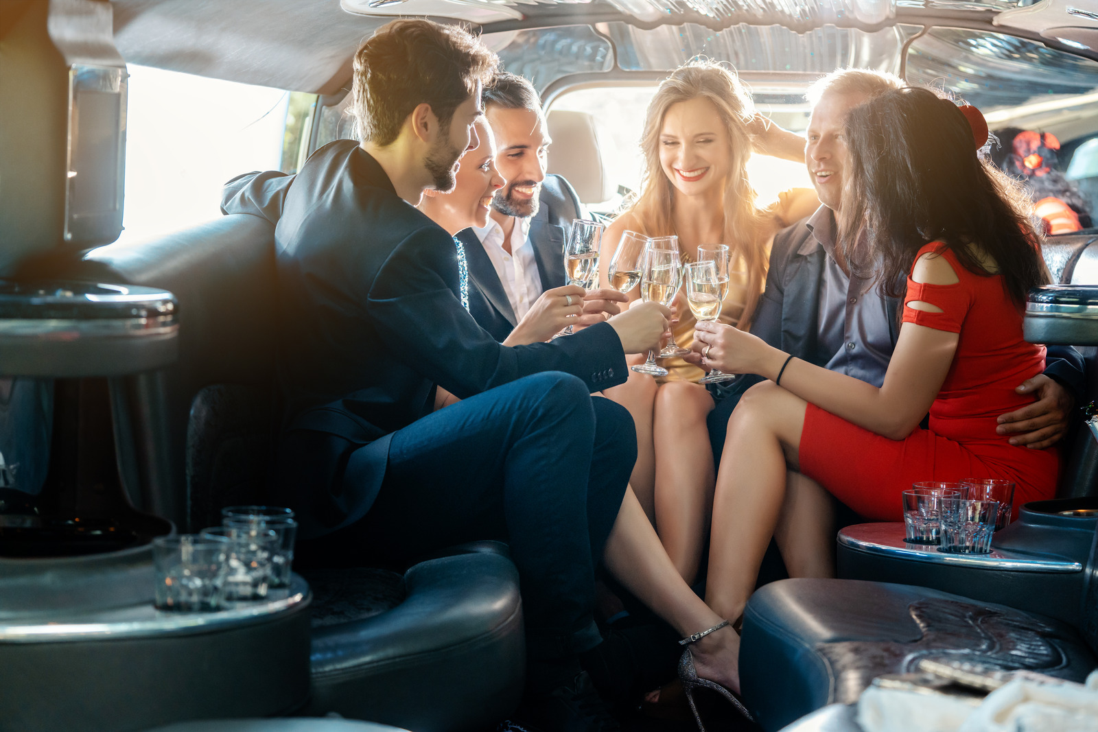 Corporate limo services in Vancouver for an office holiday party